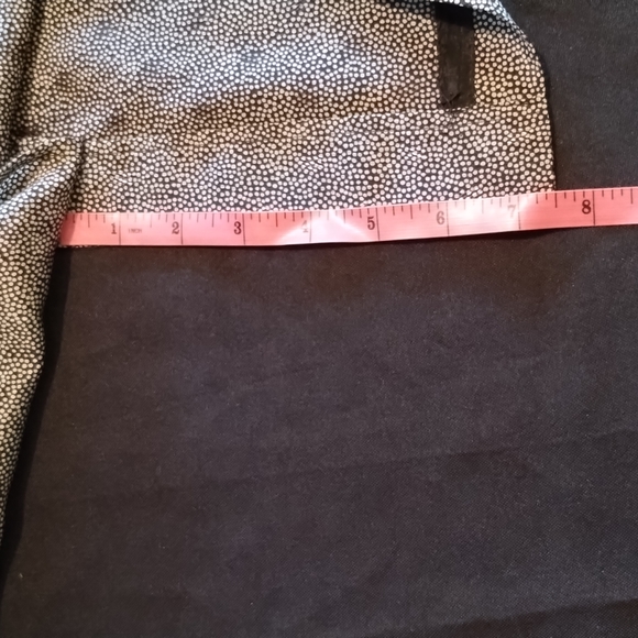 Chaus Petites Suit Skirt Size 14 Black w/ small Grey polka dots 100% Polyester - Picture 8 of 11